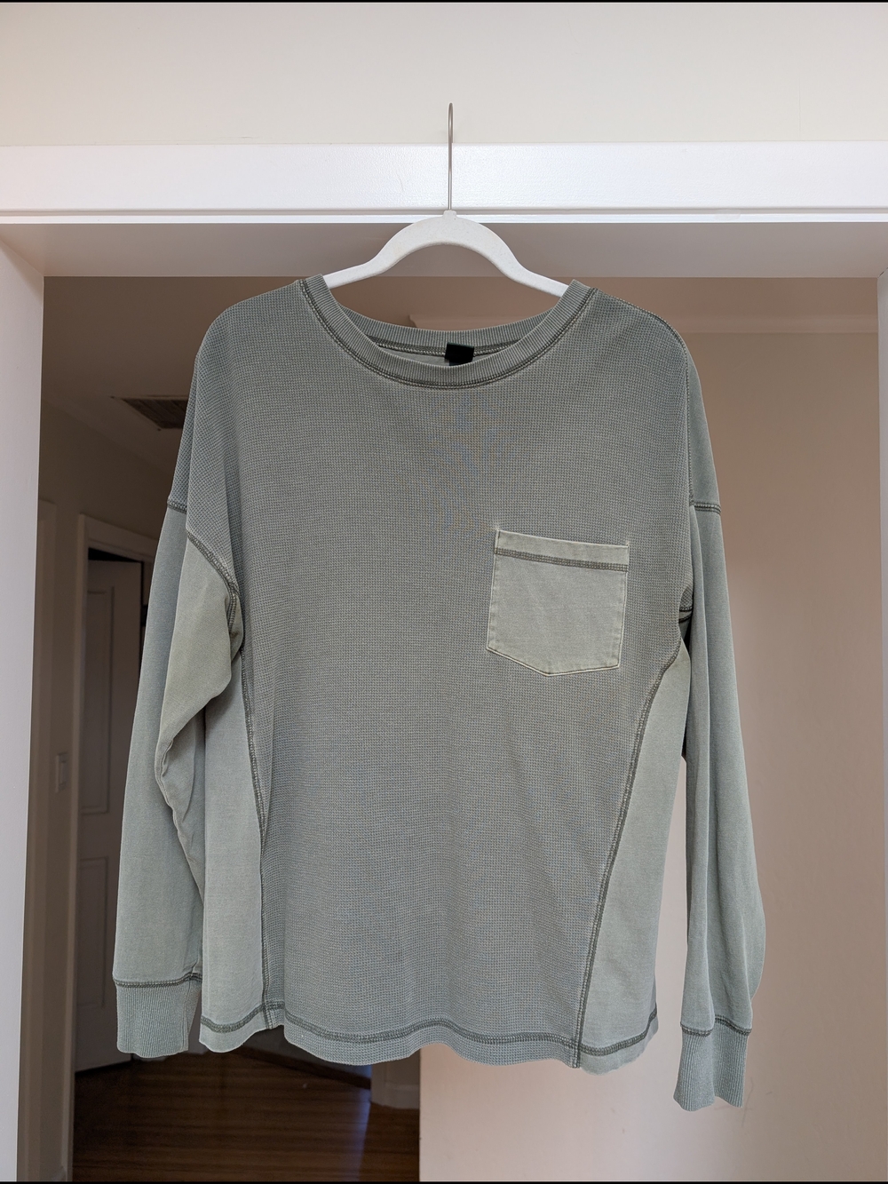 wild fable Olive Green Waffle Thermal Long Sleeve Top